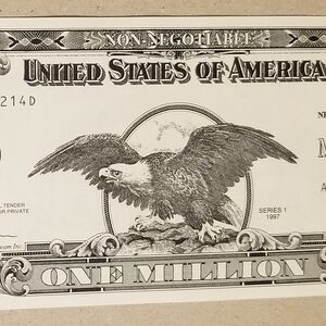 Novelty One Million Dollar Bill